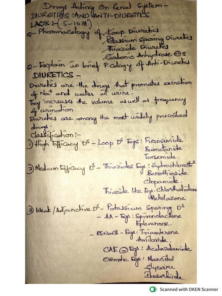Diuretics 5 | PDF