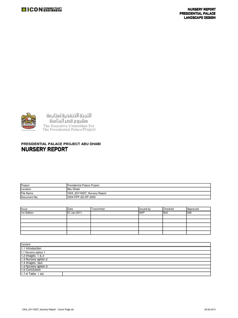 1004 - 20110208 - Nursery Report | PDF | Plant Nursery | Botany