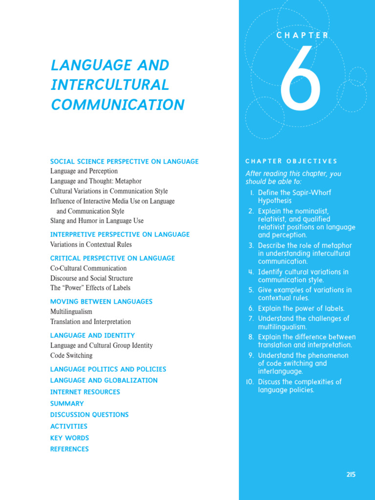 Chapter 6 - Intercultural Communication in Contexts | PDF | Grammatical ...