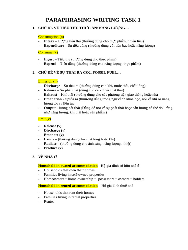 Paraphrasing Writing Task 1 | PDF