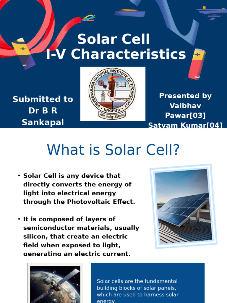 I-V Characteristics of Solar Cells | PDF | Solar Cell | Electron Hole