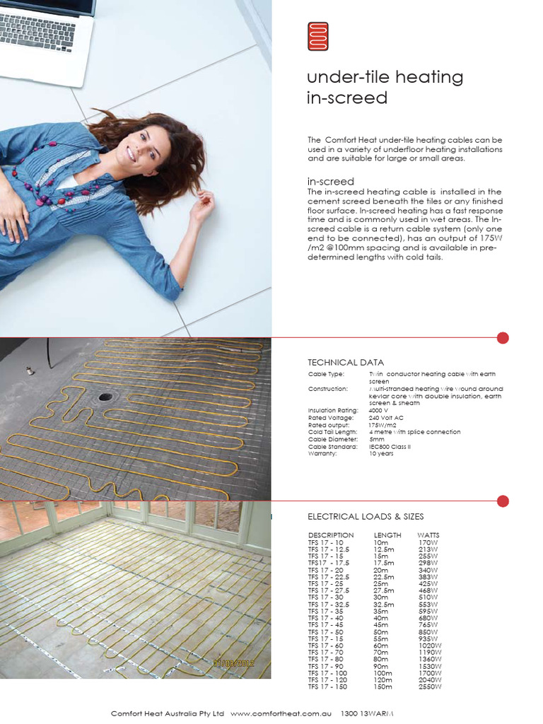 Electric Underfloor Heating 1734998476 | PDF | Power (Physics ...