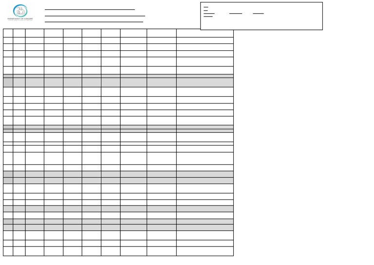 December 2024 Oncall Roster - Surgical Dept | PDF