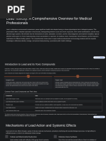Lead Toxicity and Health Risks | PDF | Lead | Medical Specialties