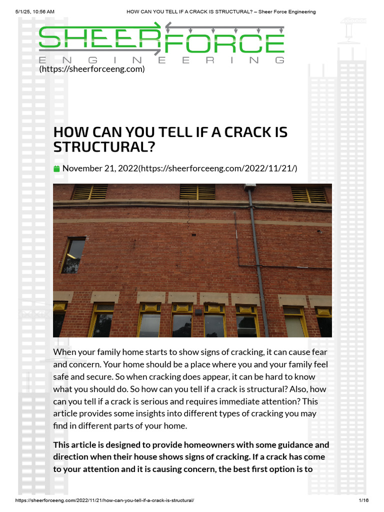 Identifying Structural Cracks in Homes | PDF | Masonry | Brick