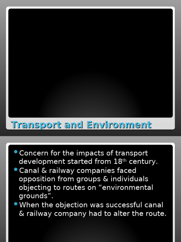 Environmental Impacts of Transport Systems | PDF | Air Pollution ...