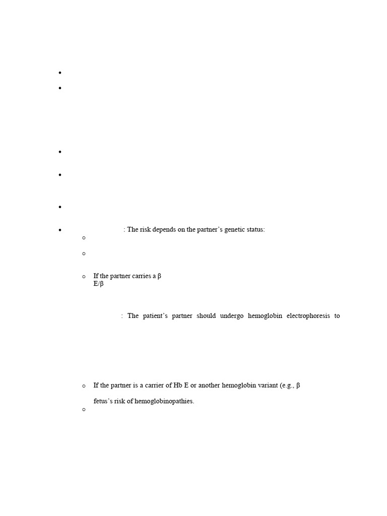 Hb E Trait and Disease Genetic Report | PDF | Anemia | Medical Specialties