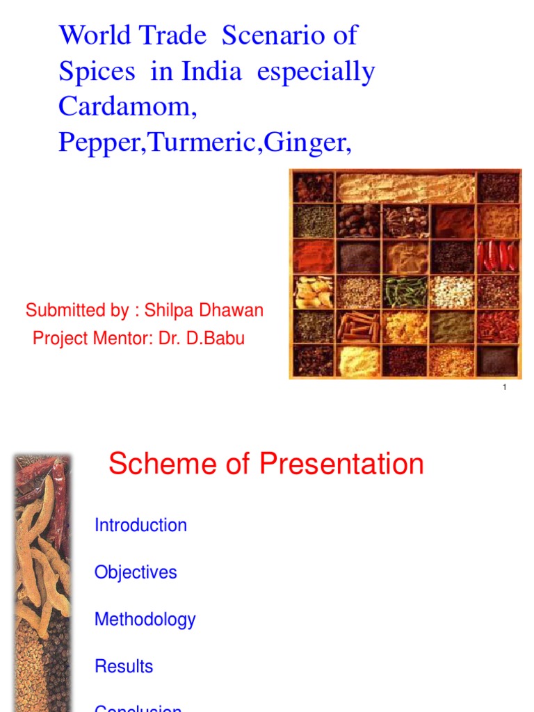 Project Ppt on Spices Coefficient Of Variation Spice