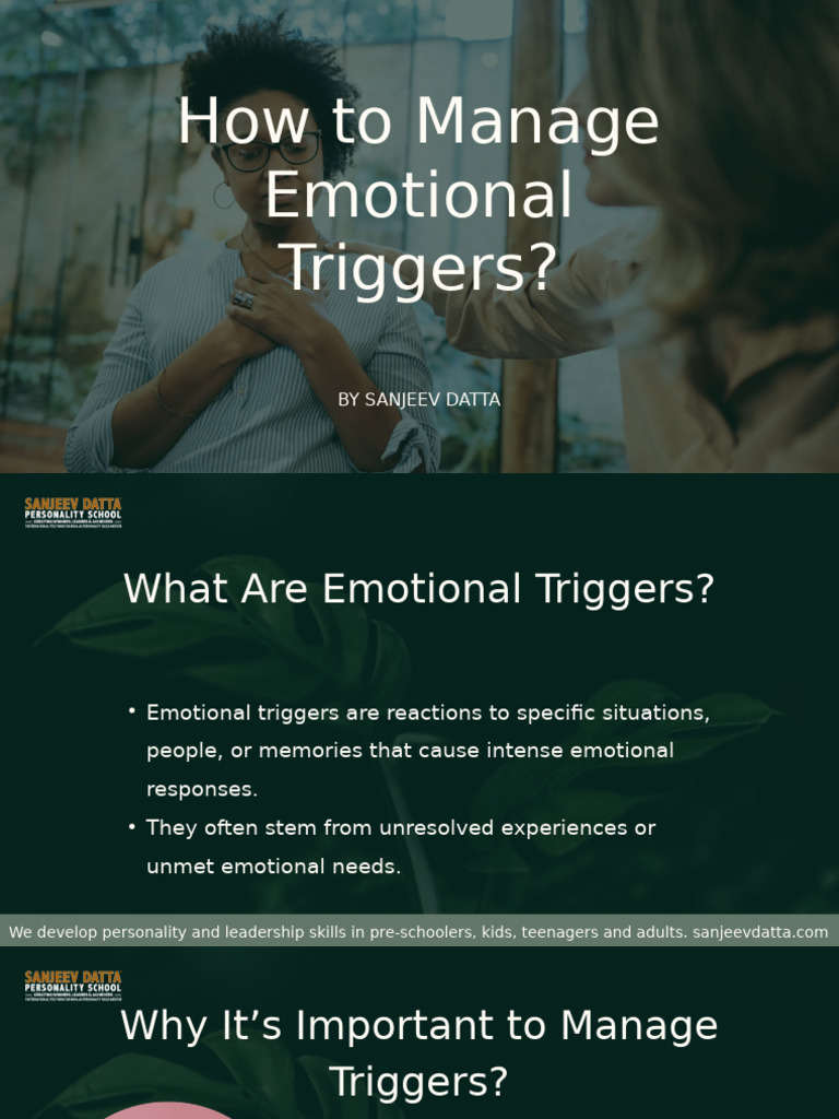 Managing Emotional Triggers Effectively | PDF | Adolescence ...