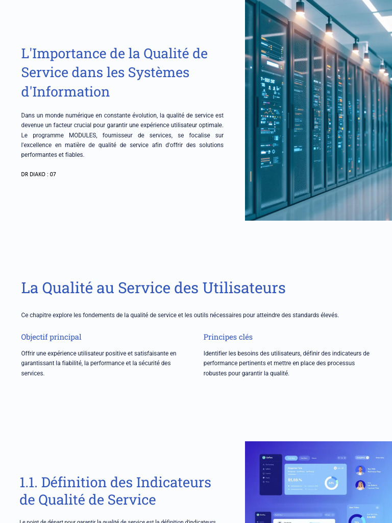 Qualité de Service dans les Systèmes d'Info | PDF | Gestion des ...