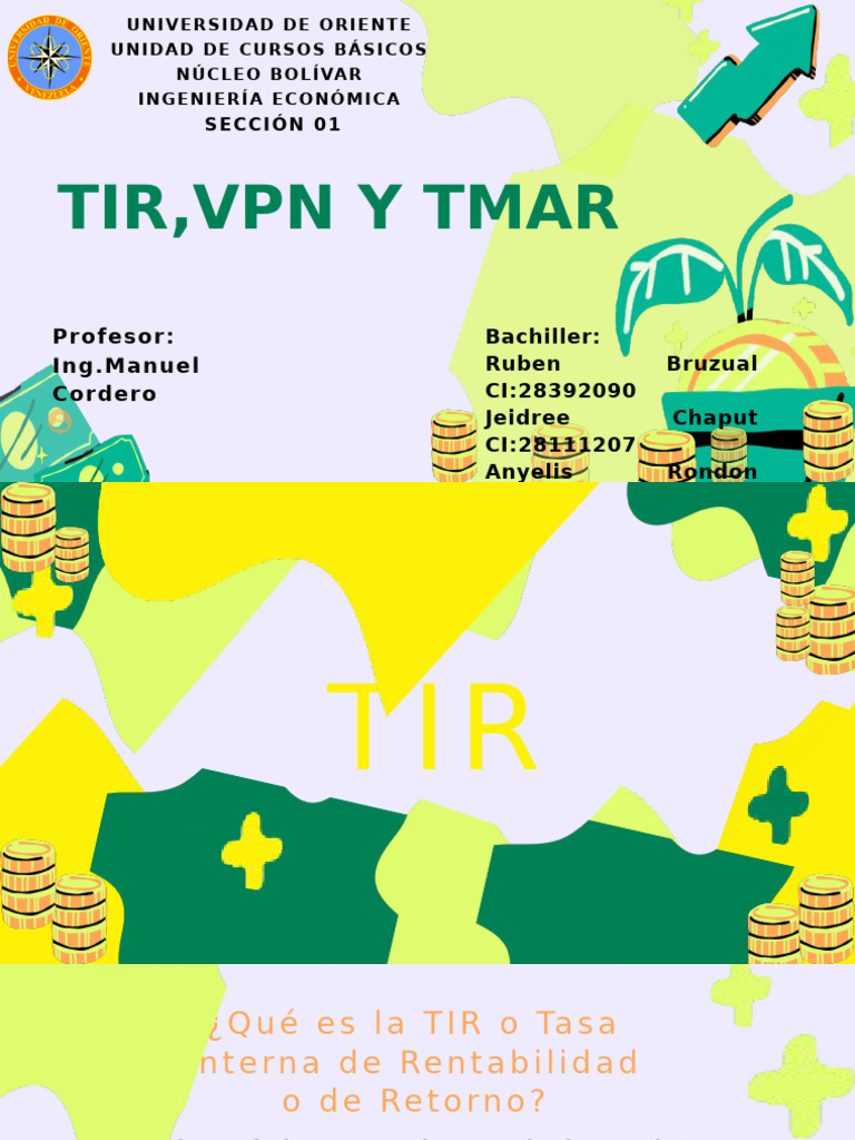 TIR y TMAR: Claves de Inversión | PDF | Tasa interna de retorno | Economias