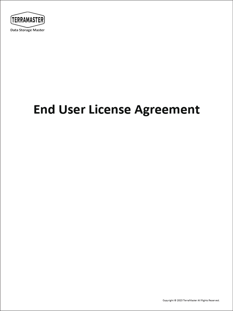 TerraMaster End User License Agreement | PDF | Arbitration | Damages