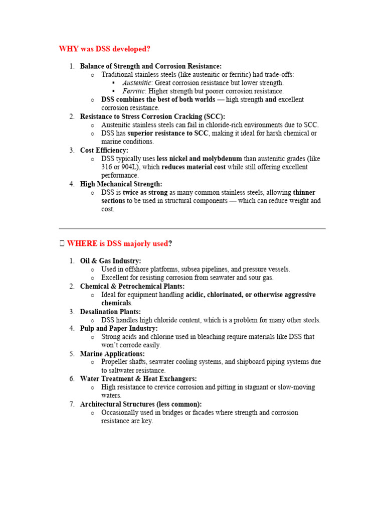 DSS 1 | PDF | Stainless Steel | Corrosion