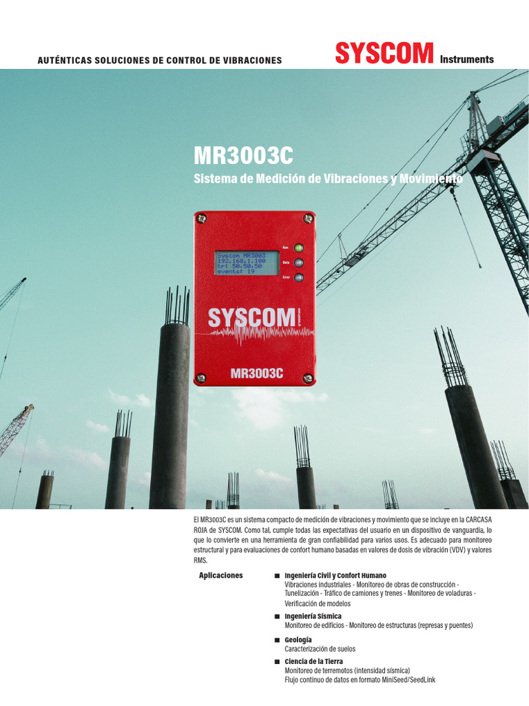 Sistema MR3003C de Medición de Vibraciones | PDF | Wifi | Protocolo de ...