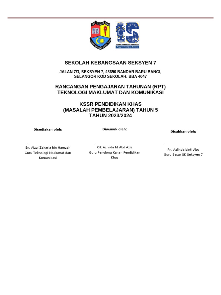 Cover RPT | PDF