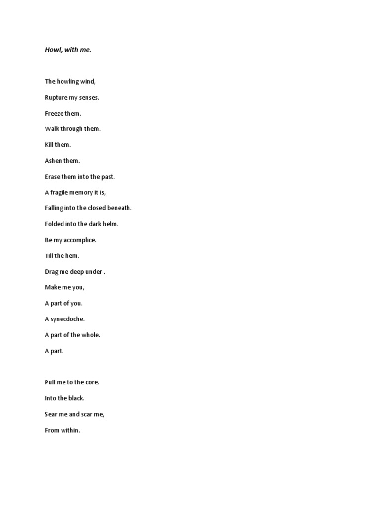 Howling into the Dark: A Poetic Journey | PDF | Philosophy