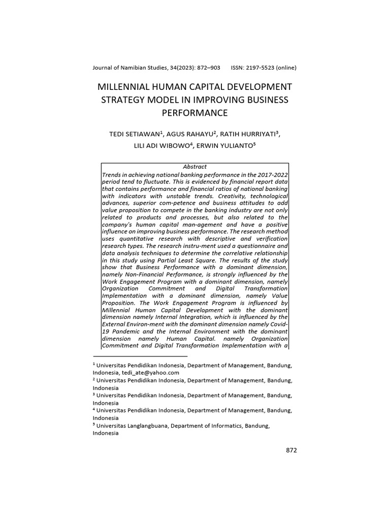 Millennial Human Capital Development STR | PDF | Coefficient Of ...