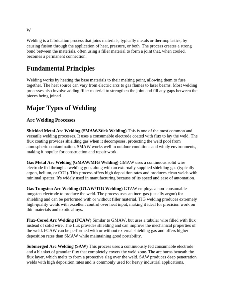 Comprehensive Guide to Welding Techniques | PDF | Welding | Construction