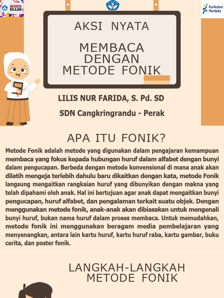 Pembelajaran Membaca dengan Metode Fonik | PDF