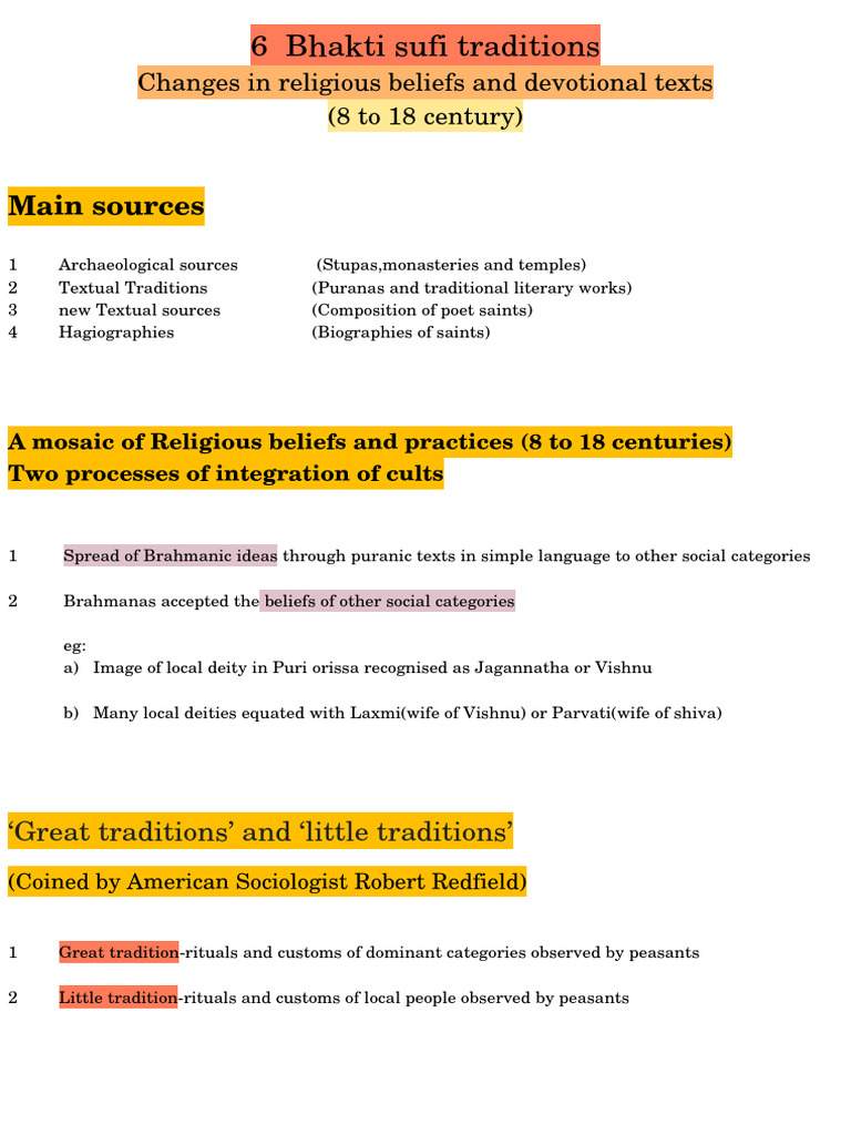Bhakti and Sufi Traditions Overview | PDF | Sufism | Guru Nanak