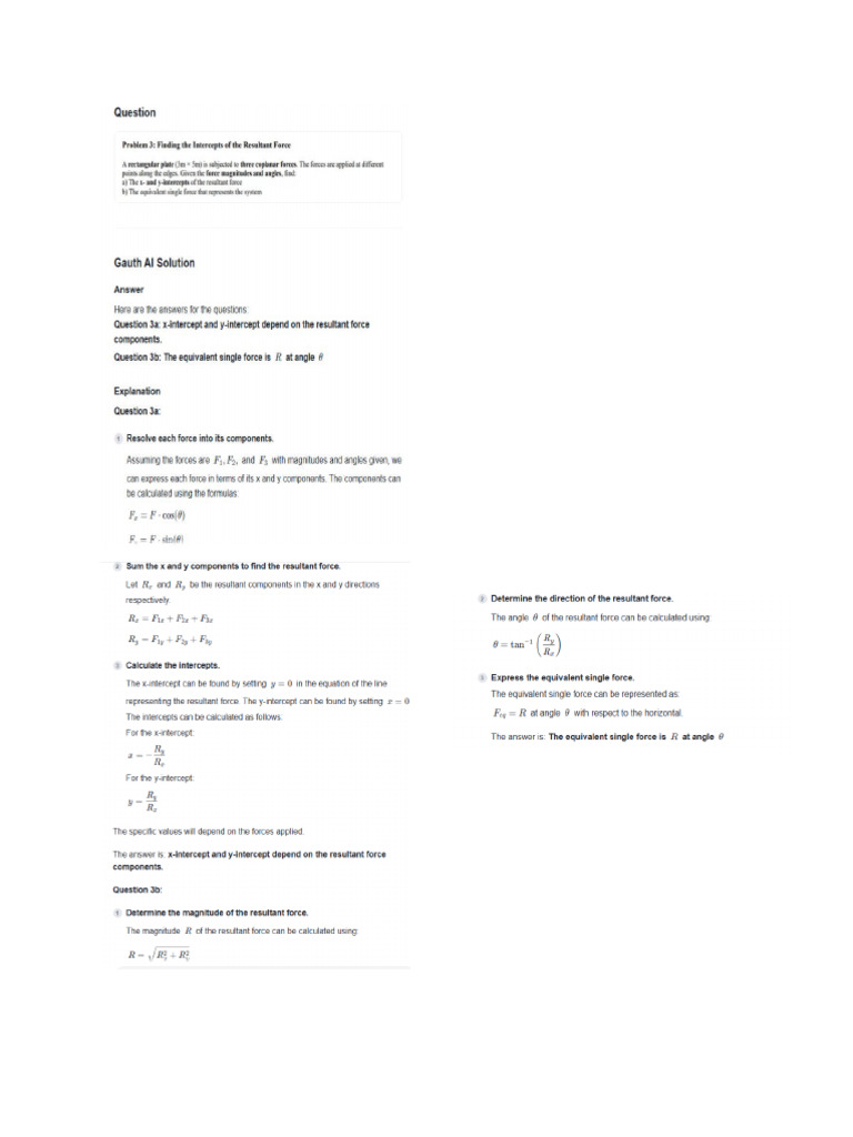 Ans Problem 3-4 Moment of Force | PDF