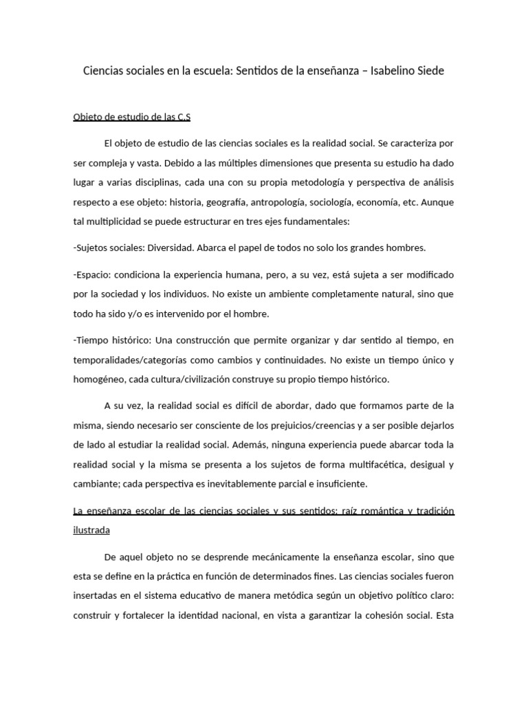 Ciencias Sociales en la Escuela: Enfoques y Retos | PDF | Enseñando ...