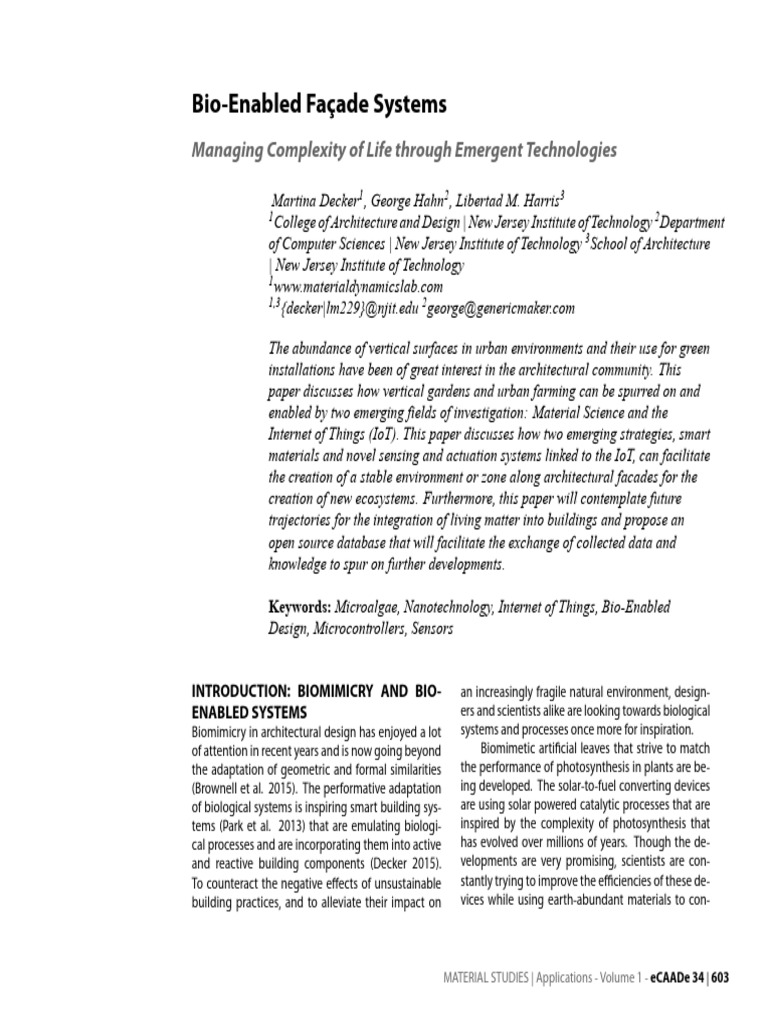 Bio-Enabled Facades: Integrating Nature in Architecture | PDF ...