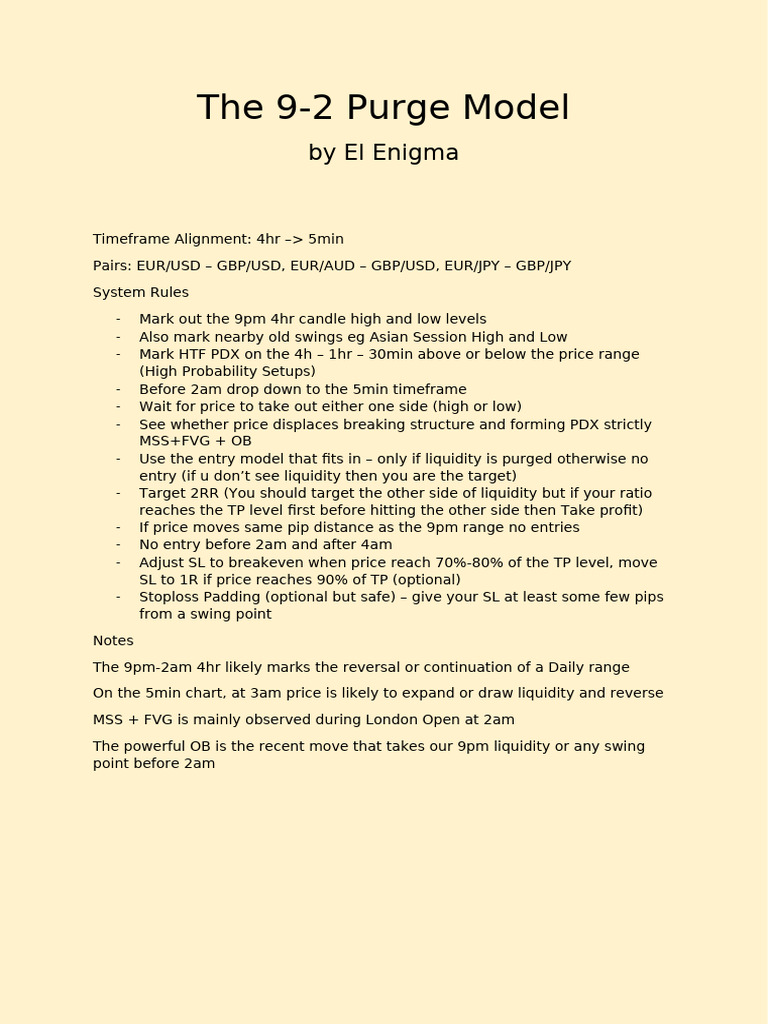 The 9-2 Purge Model | PDF | Economies | Investing