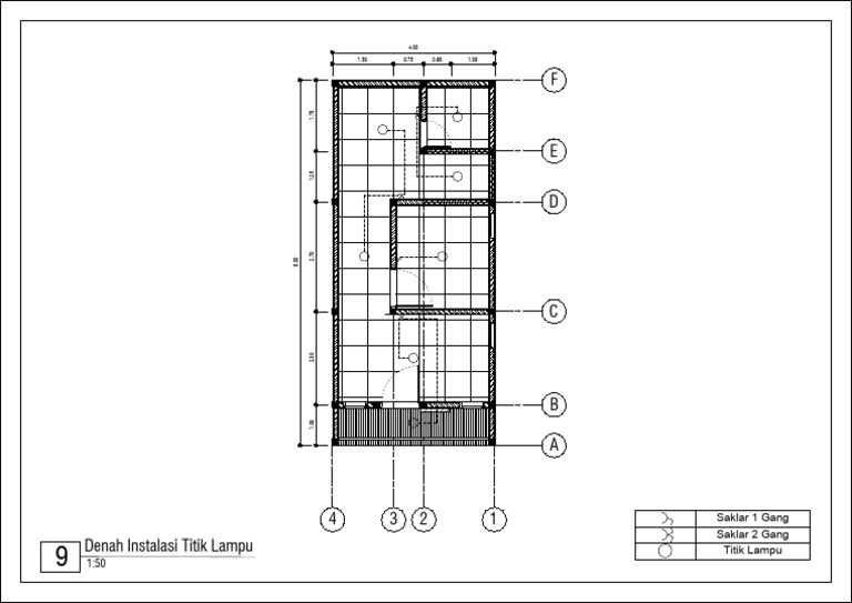 Denah Instalasi Titik Lampu | PDF