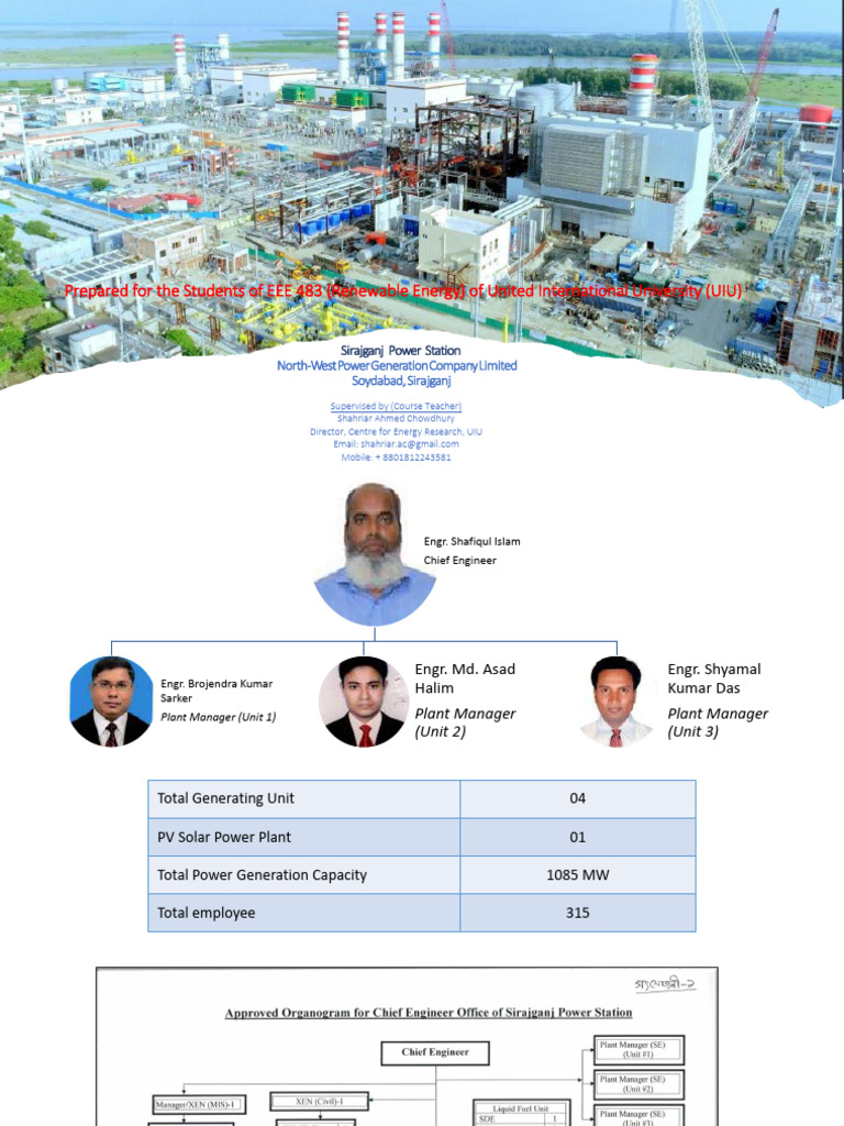 Sirajganj Power Station Overview | PDF | Diesel Engine | Turbine