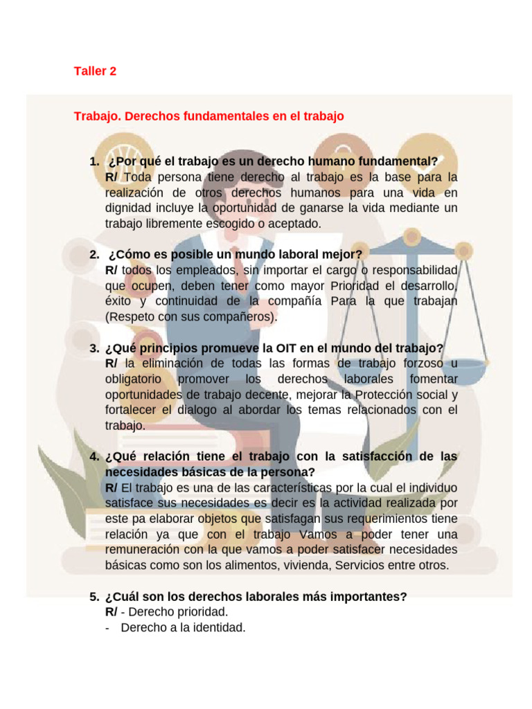 Derechos y Principios del Trabajo Digno | PDF | Igualdad social | Salario