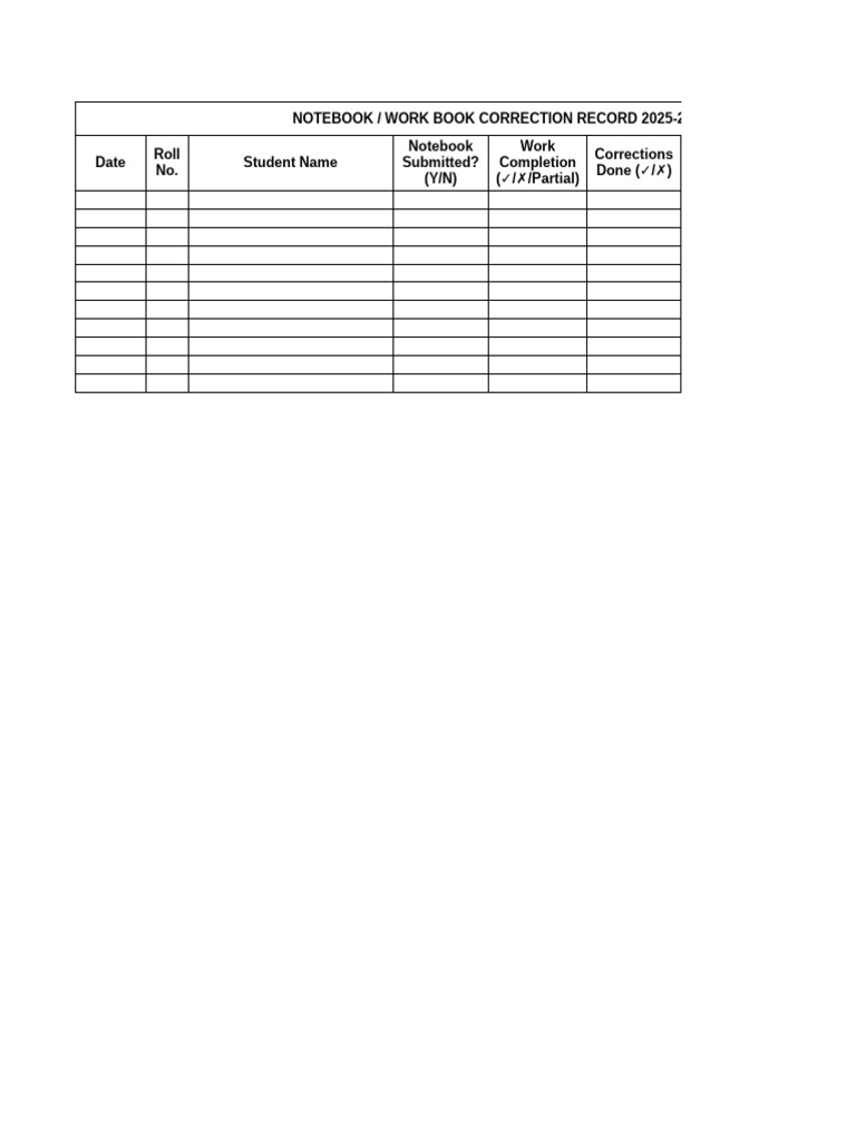 Notebook Checking Format | PDF