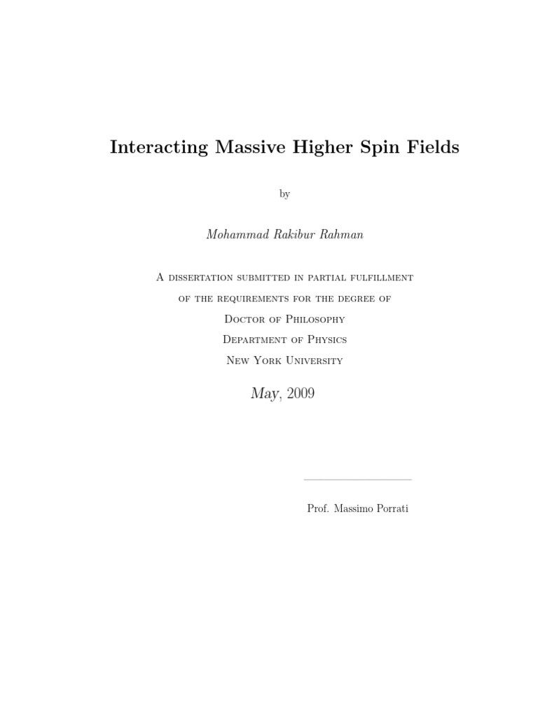 thesis (1) (2) | PDF | Gauge Theory | Spin (Physics)