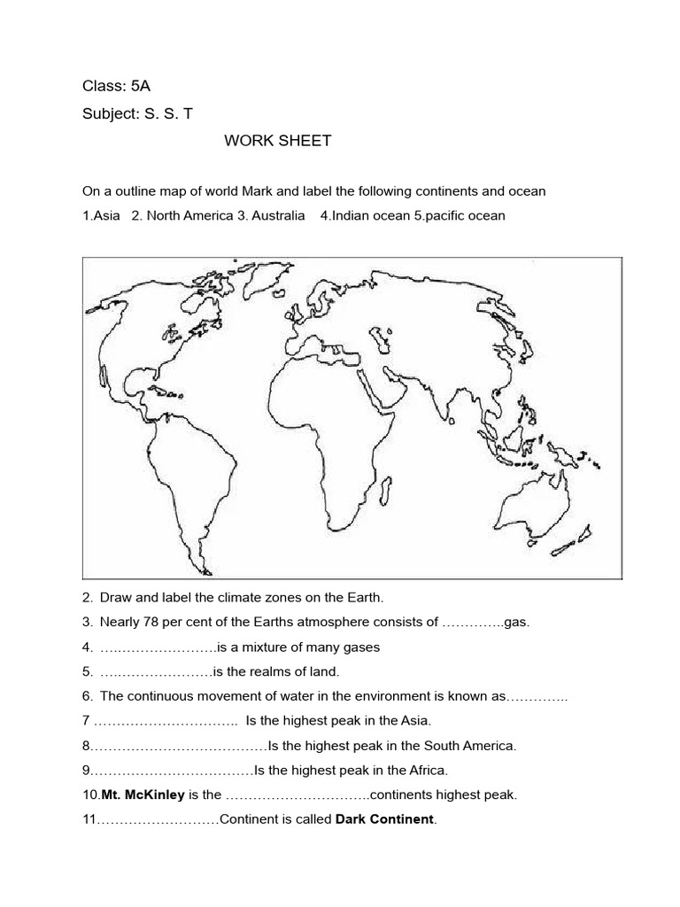 S S T Worksheet | PDF