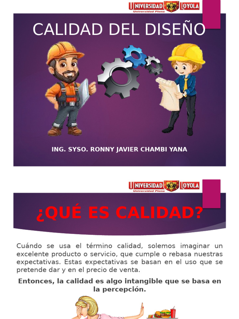 Calidad del Diseño y Control de Calidad | PDF | Calidad (comercial ...