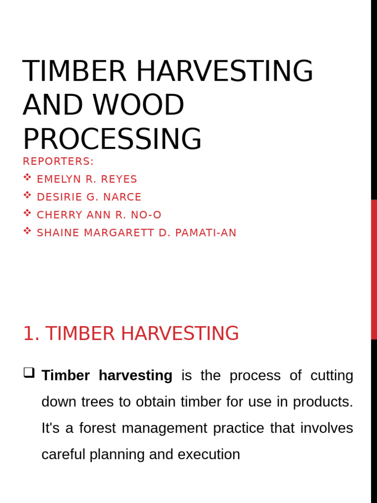 Timber Harvesting and Wood Processing Fpu 14 | PDF | Logging | Forest ...