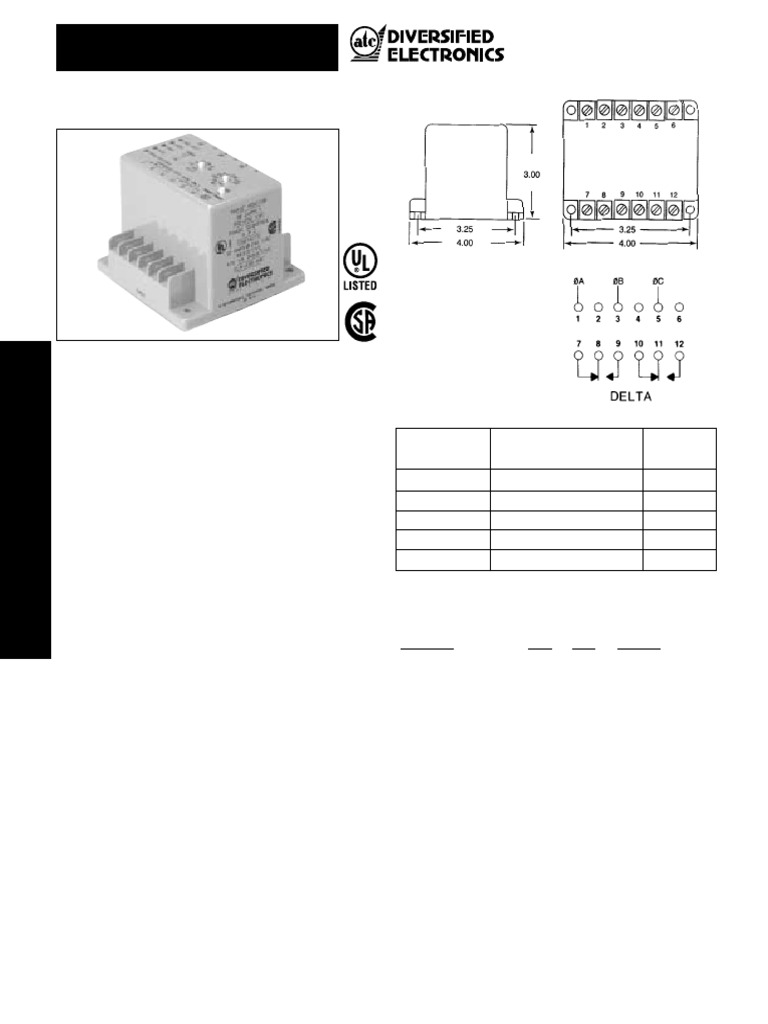 Monitor de Fases DEI - Serie SLM | PDF | Alternating Current | Relay