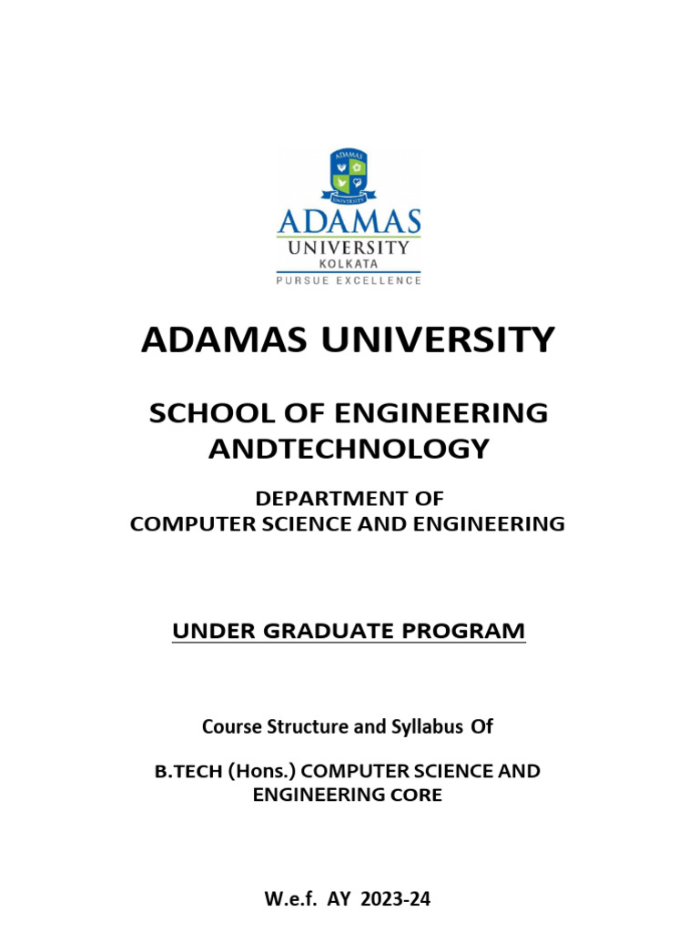 B.Tech Computer Science Syllabus 2023-24 | PDF | Control Flow | Pointer ...