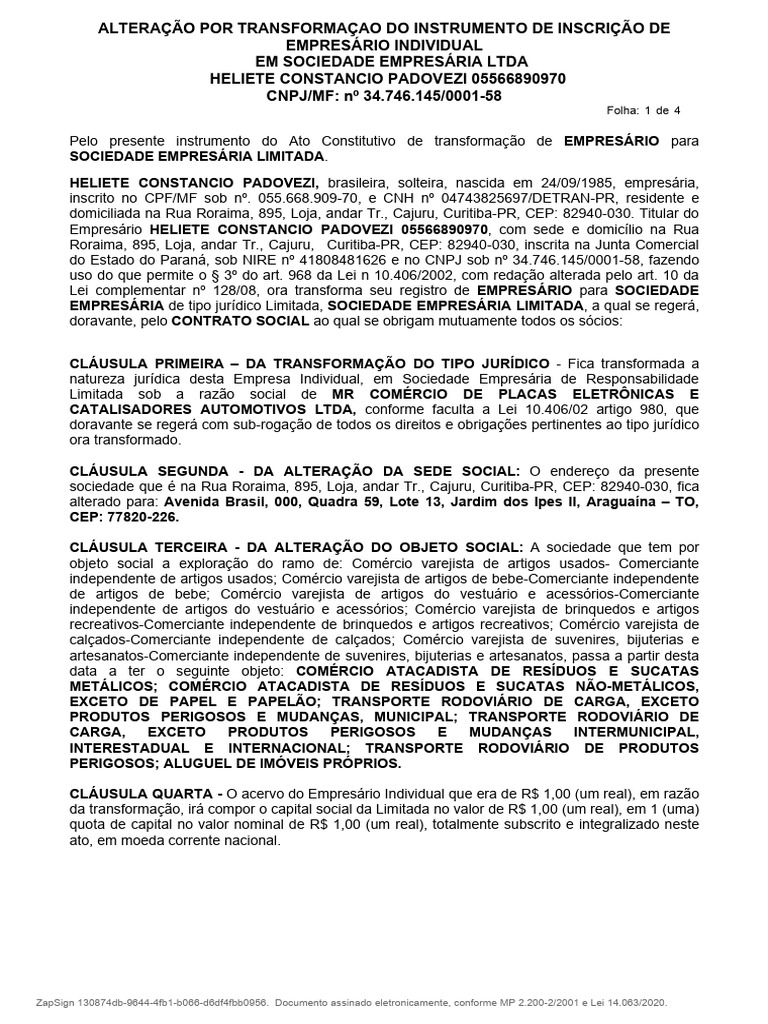 Documento Assinado Eletronicamente | PDF