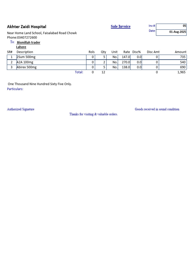 Invoice 1 | PDF
