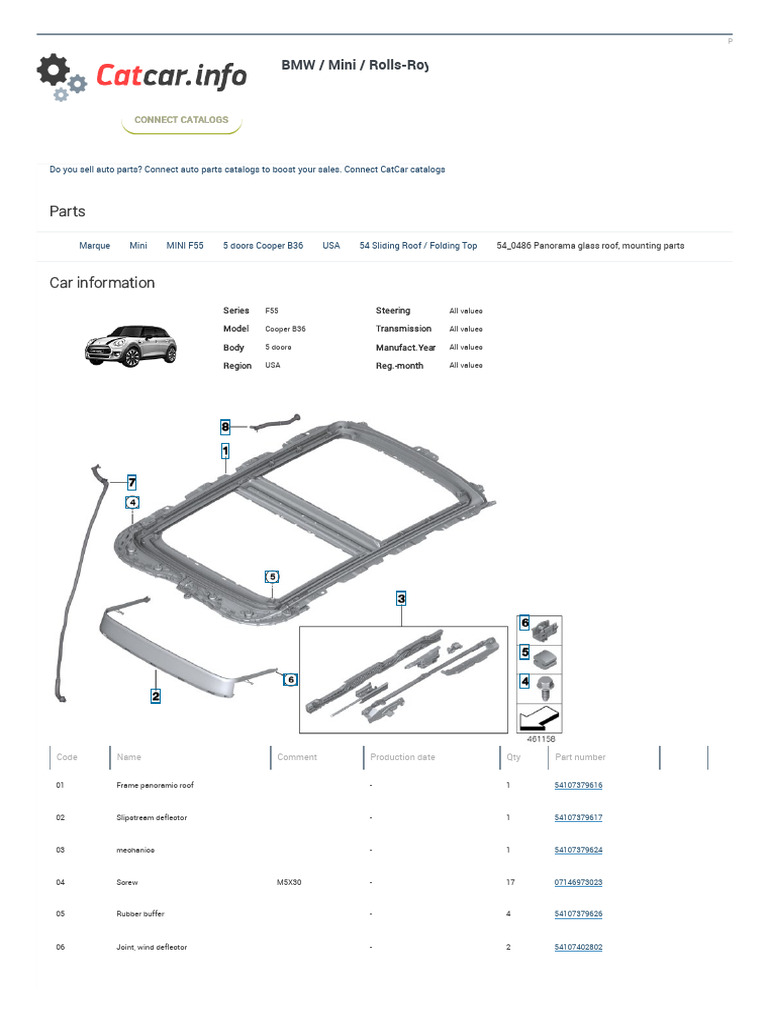 Mini, MINI F55, 5 doors Cooper B36, USA, 54 Sliding Roof _ Folding Top ...