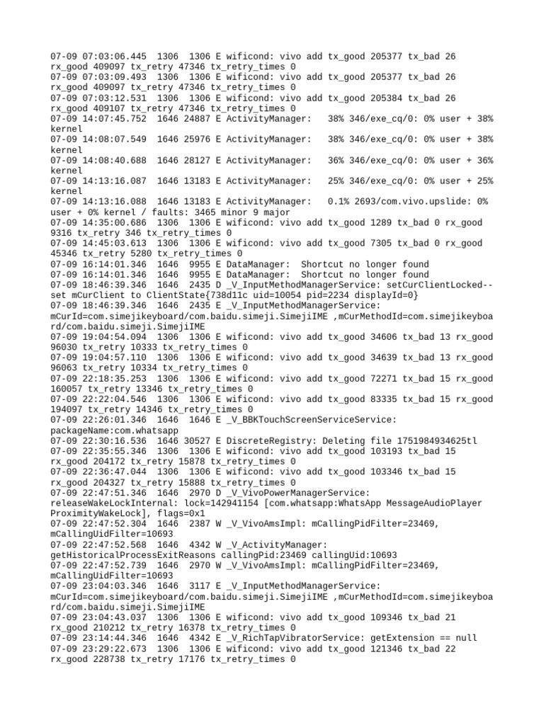 Vivo Device WiFi and Activity Logs | PDF | Computer Engineering ...