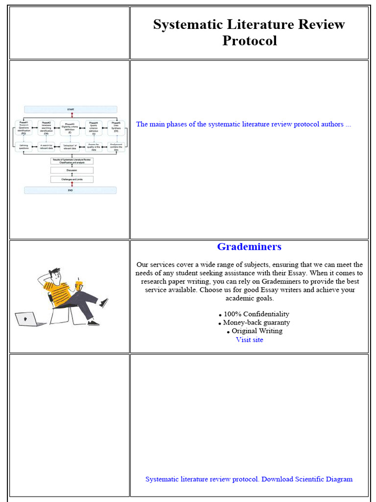 Systematic Literature Review Protocol | PDF | Systematic Review | Pub Med