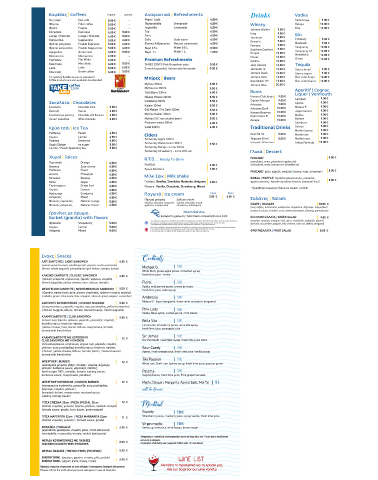 Giannoulis Menu | PDF