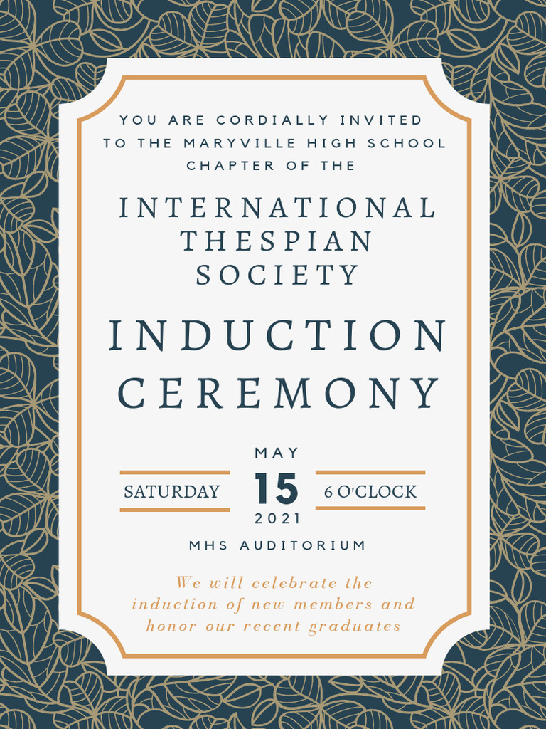 Maryville High School Thespian Induction | PDF