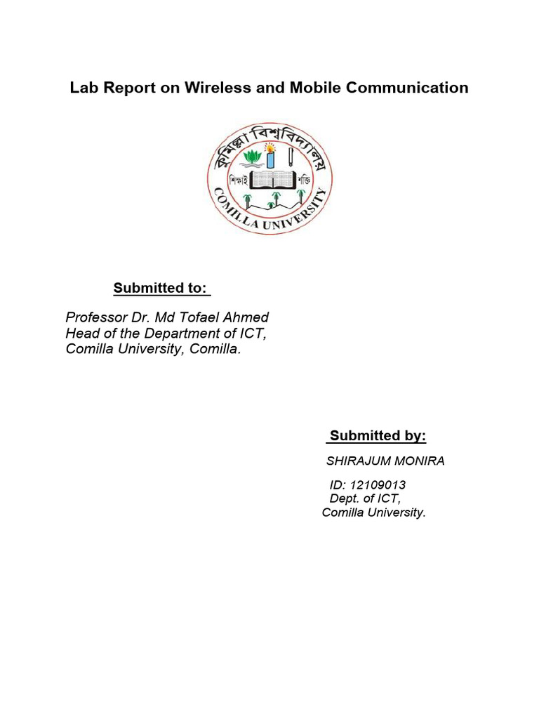 Lab Report on Wireless Communication Techniques | PDF ...