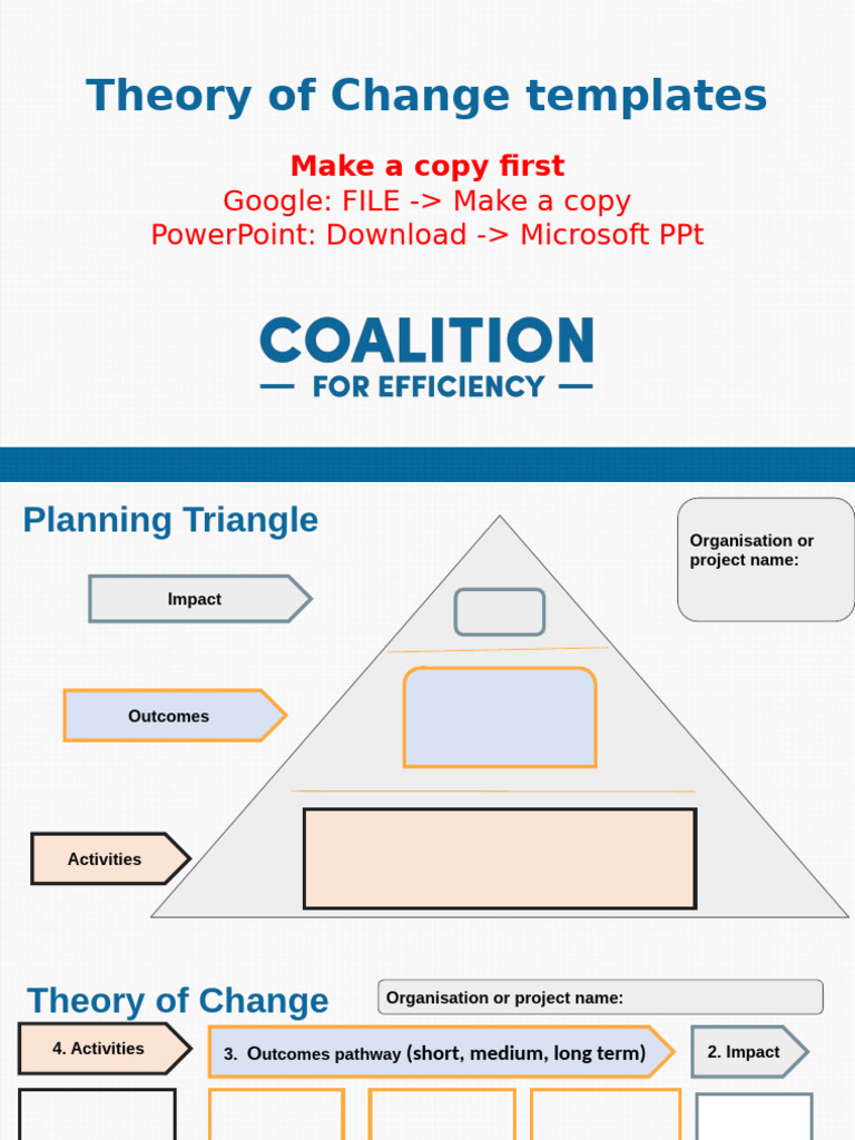 Theory of Change Template | PDF