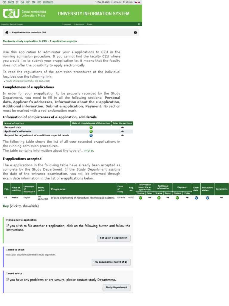 E-Application Guide for CZU Admissions | PDF | Computing