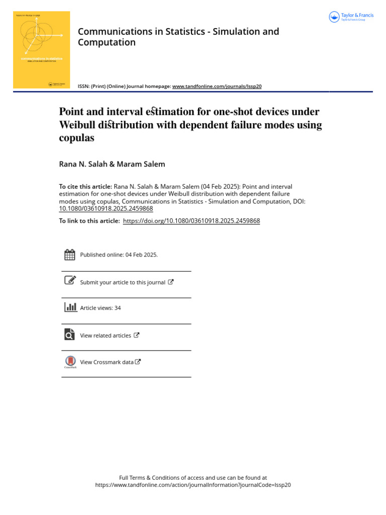 Estimating Failure Modes in One-Shot Devices | PDF | Bootstrapping ...