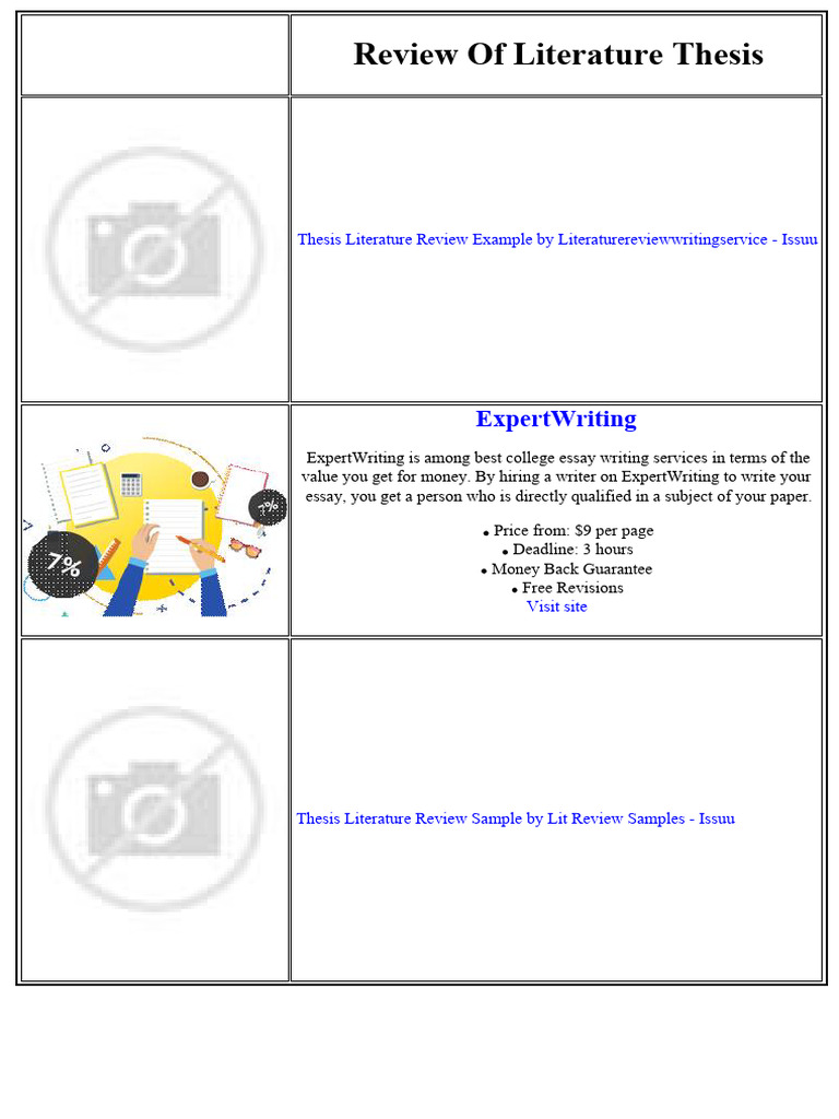 Review of Literature Thesis | PDF | Thesis | Essays